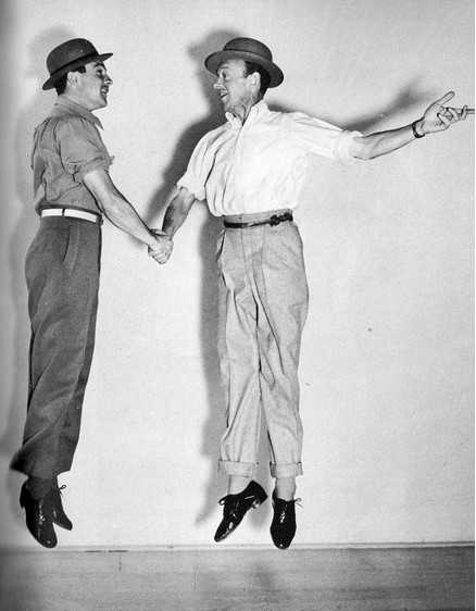 Fred Astaire et Gene Kelly répétant pour les Ziegfeld Follies